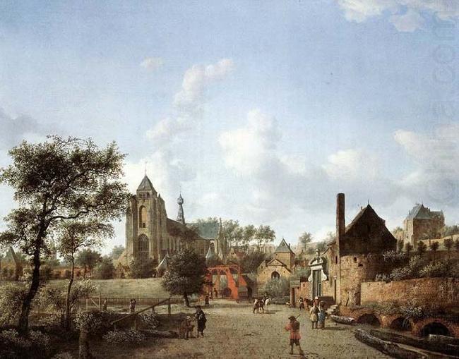 HEYDEN, Jan van der Approach to the Town of Veere china oil painting image
